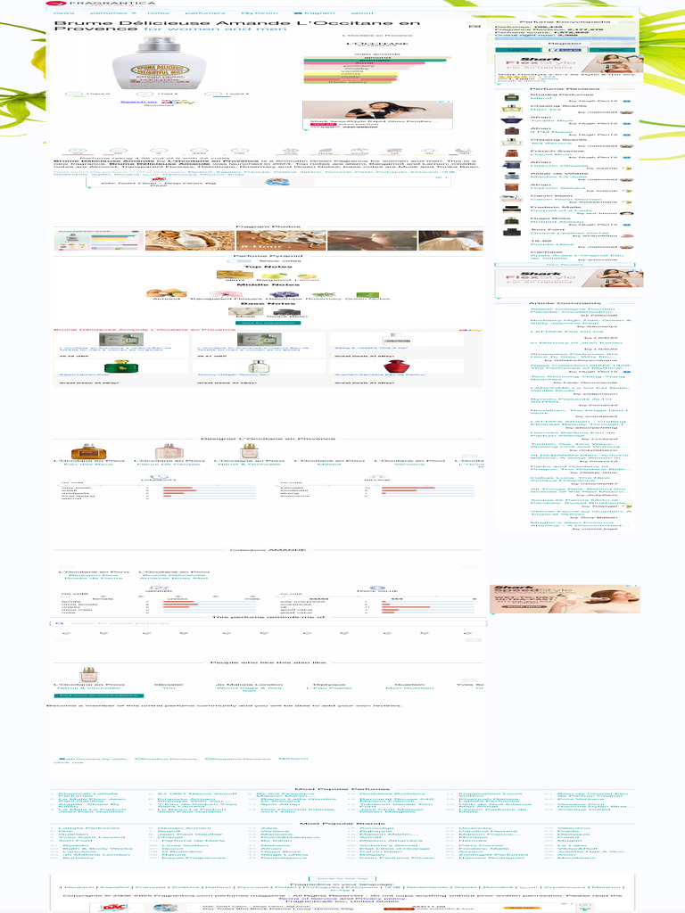 Brume Délicieuse Amande L'Occitane en Provence perfume - a new ...