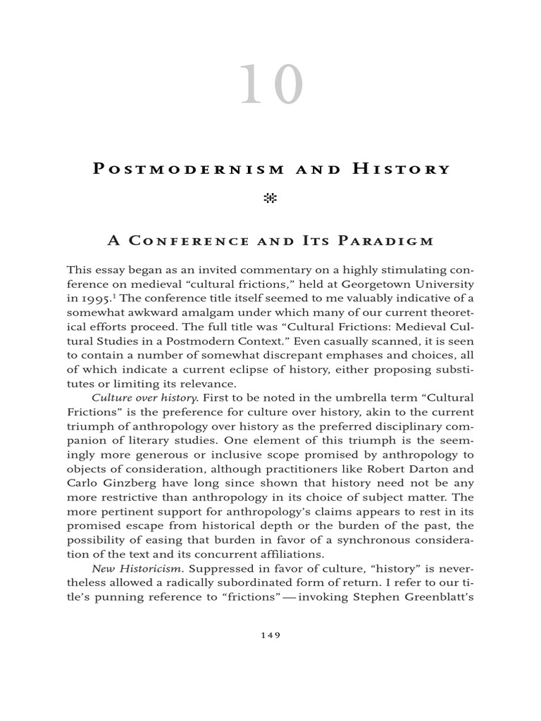 Cultural Frictions in Medieval Studies | PDF | Postmodernism | Sigmund ...