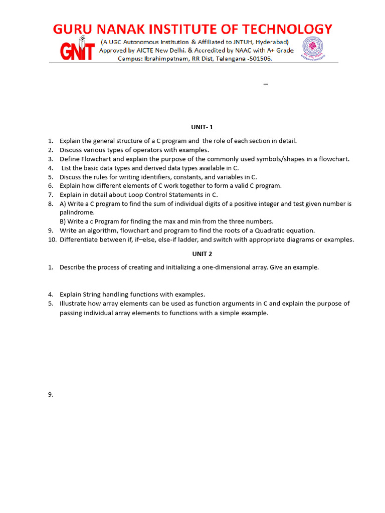 C Programming Concepts and Exercises | PDF | Pointer (Computer ...