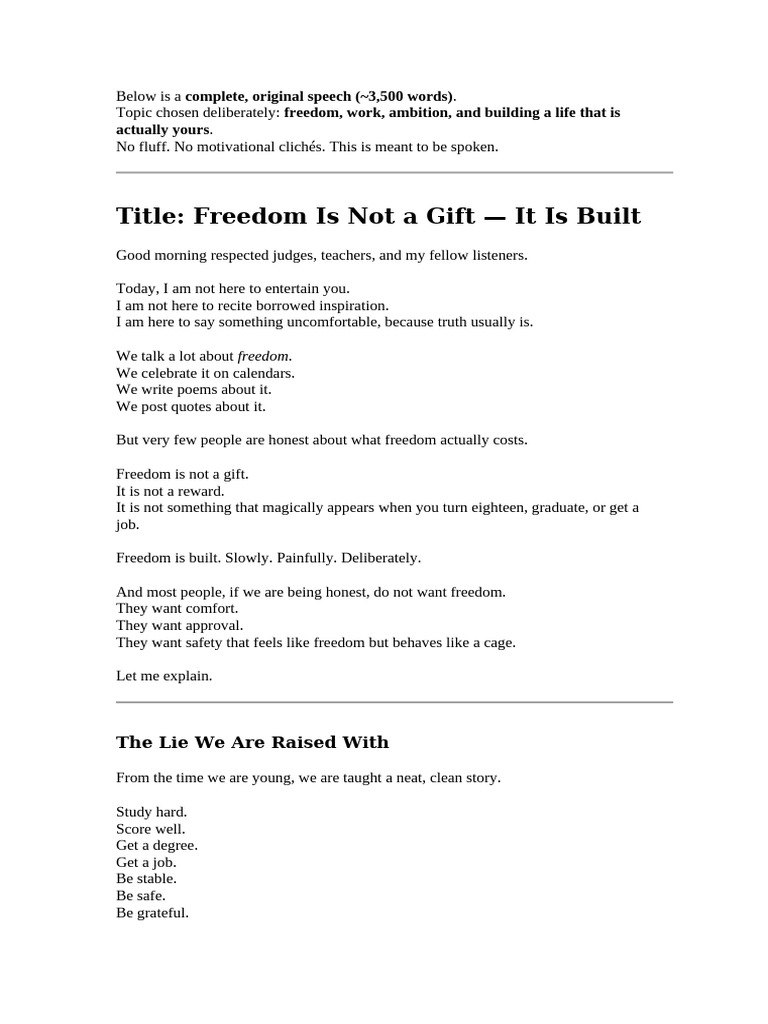 Building Freedom Through Responsibility | PDF | Motivation | Motivational