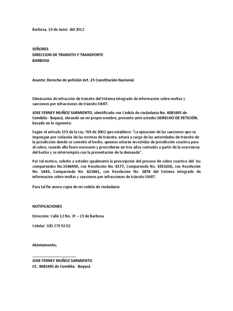 Resultado de imagen de carta de peticion de informacion