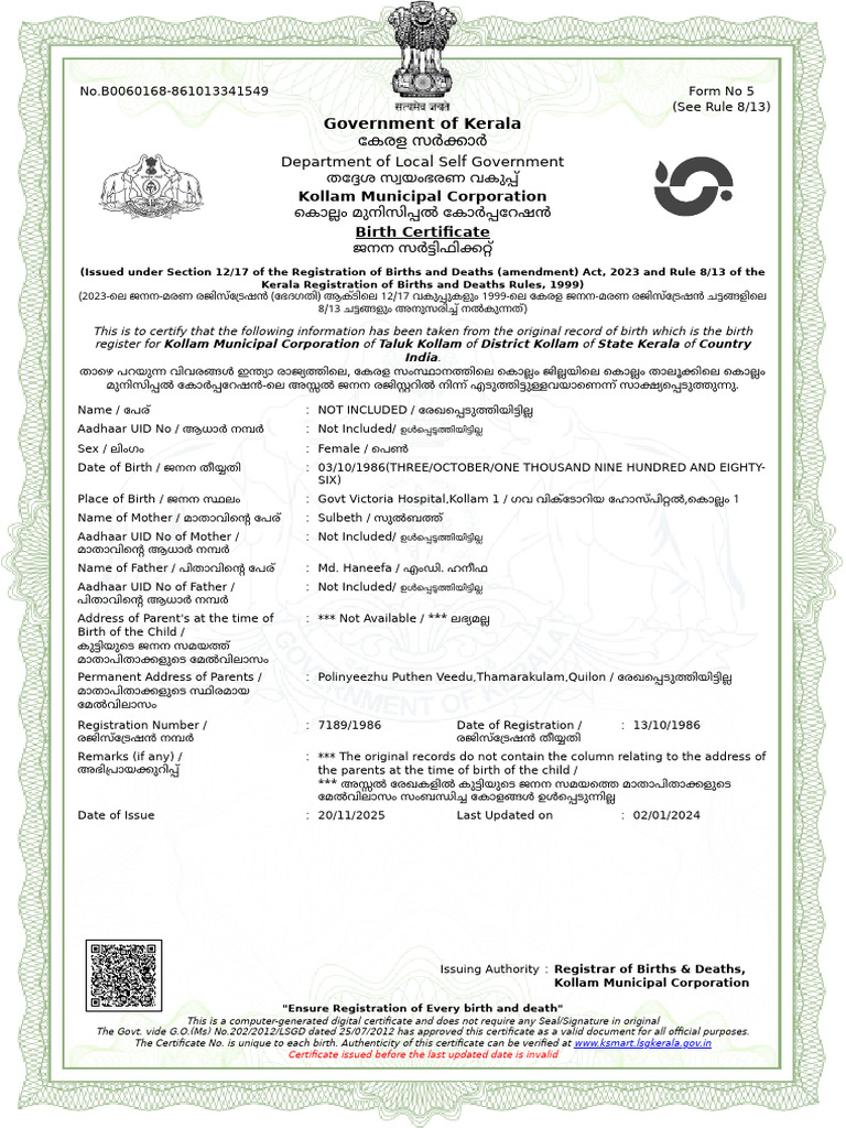 Government of Kerala | PDF