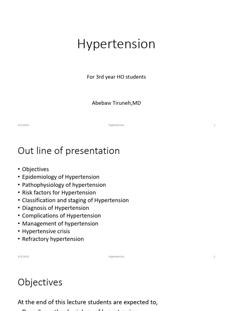 Comprehensive Guide to Hypertension | PDF | Hypertension | Blood Pressure
