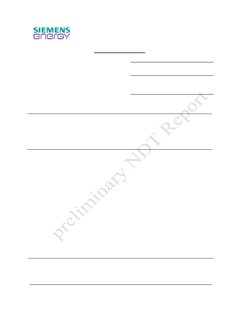 NDT Inspection Report for SGT-700 | PDF | Nondestructive Testing ...