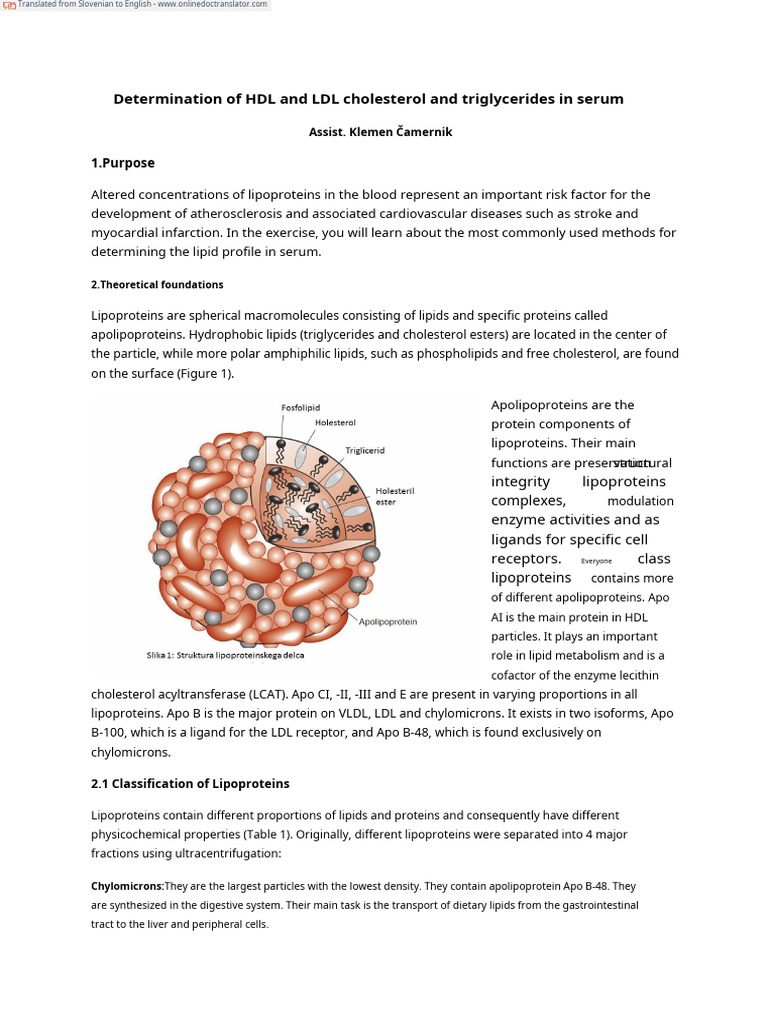 HDL, LDL, and Triglycerides Analysis | PDF | Lipoprotein | Cholesterol