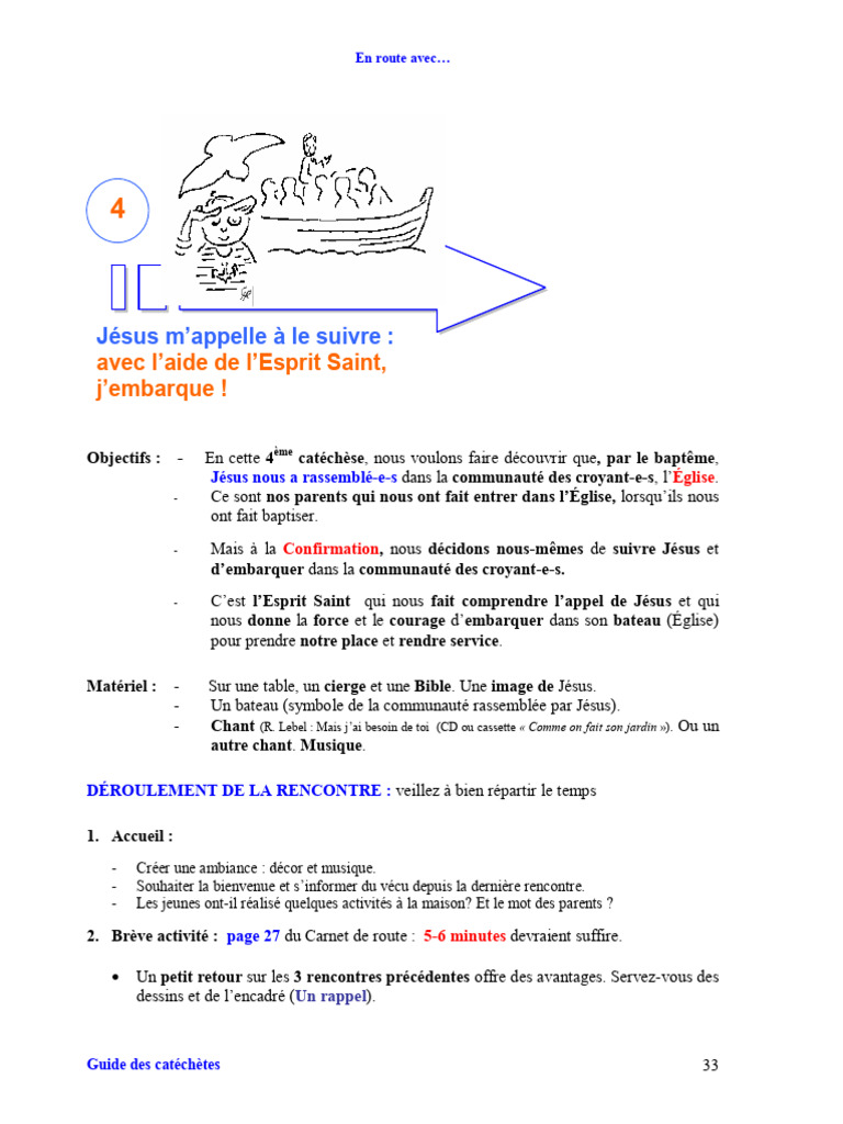 Catéchèse : Embarquer avec Jésus | PDF | Jésus | Saint-Esprit