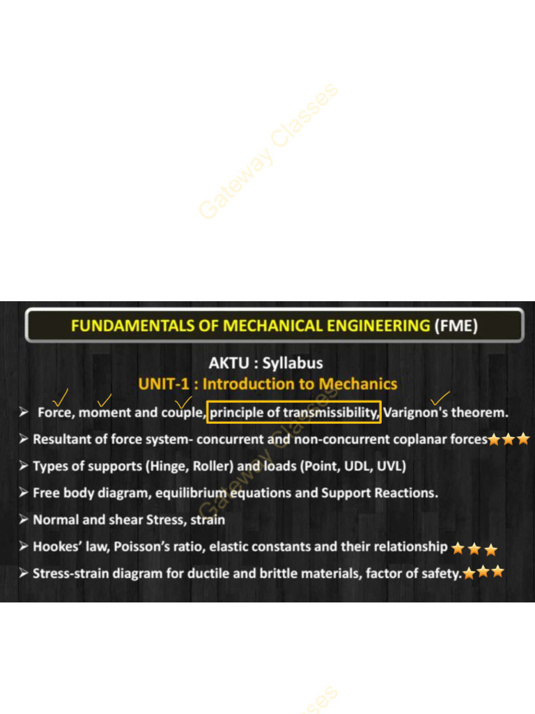 Mechanical Unit 1 | PDF