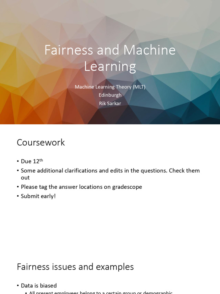 Fairness in Machine Learning Explained | PDF | Machine Learning ...