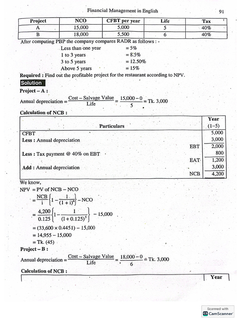Solutions of Capital Budgeting | PDF