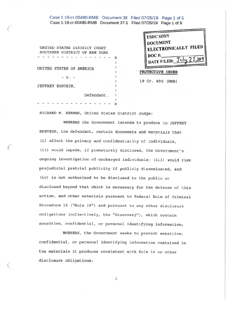 Epstein Files | PDF | Discovery (Law) | Public Law