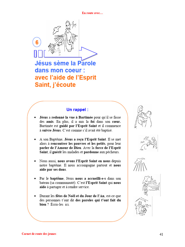 Jésus et l'Esprit Saint : Guide Jeunesse | PDF | Saint-Esprit | Baptisme