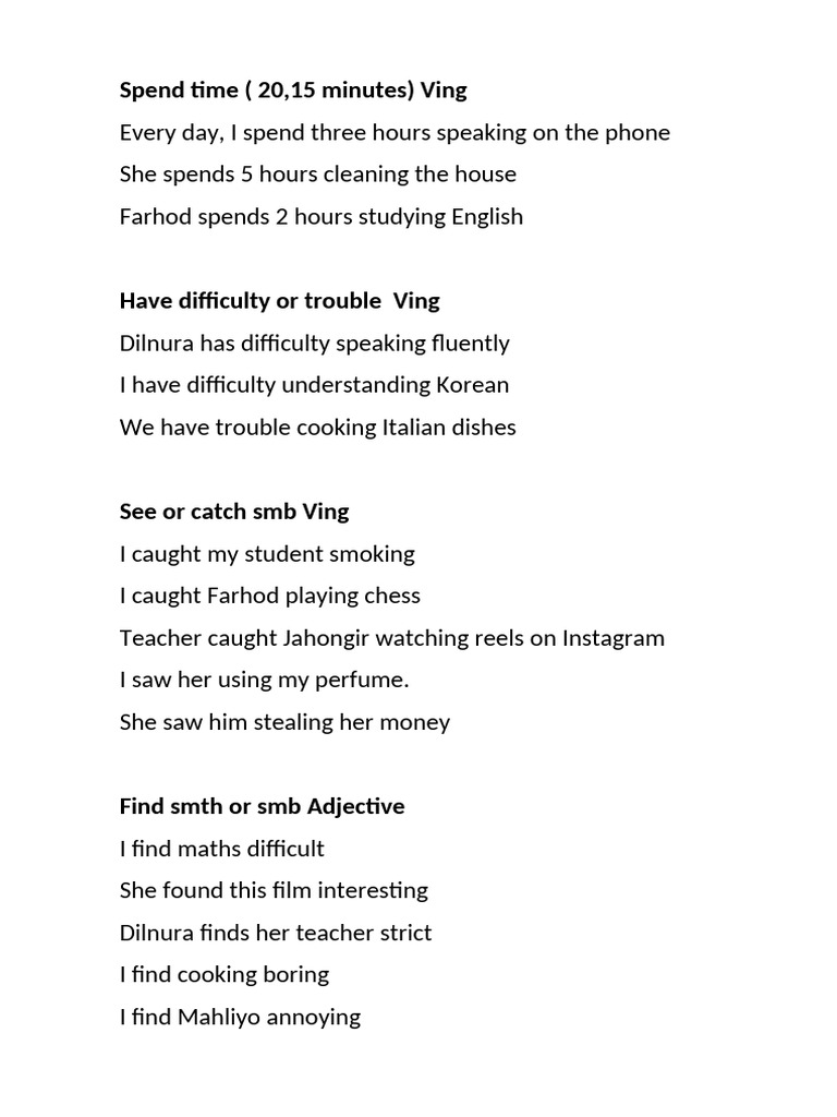 English Language Usage Examples | PDF