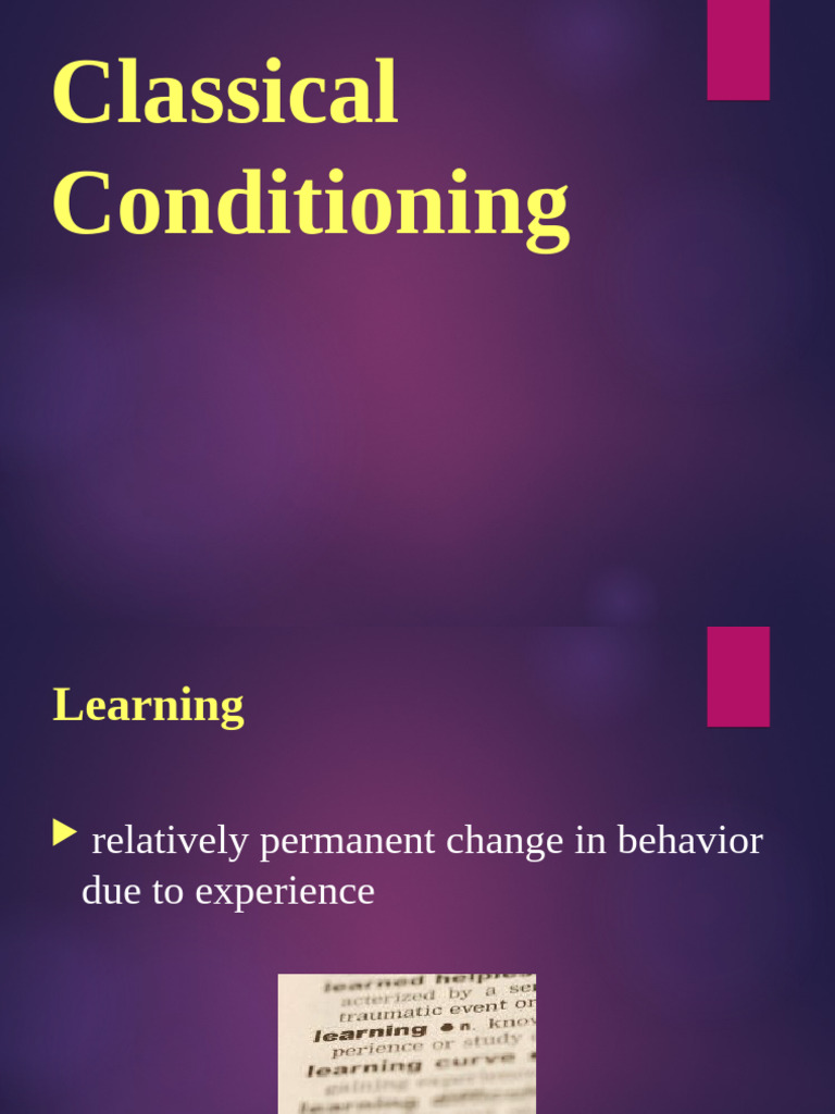 Understanding Classical Conditioning | PDF | Classical Conditioning ...