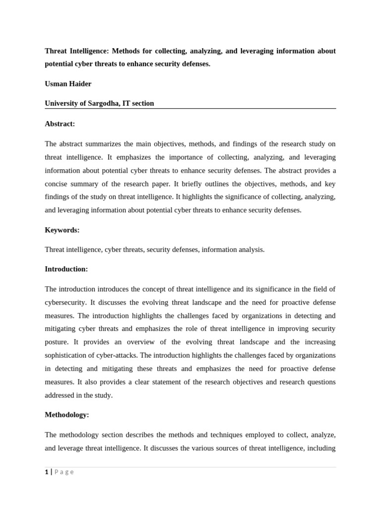 Cyber Threat Intelligence Strategies | PDF | Computer Security | Security