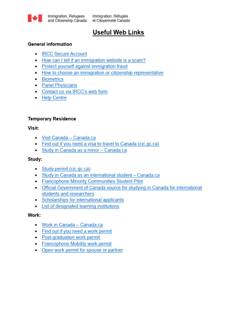 Useful Web Links - En | PDF | Immigration | Cultural Globalization