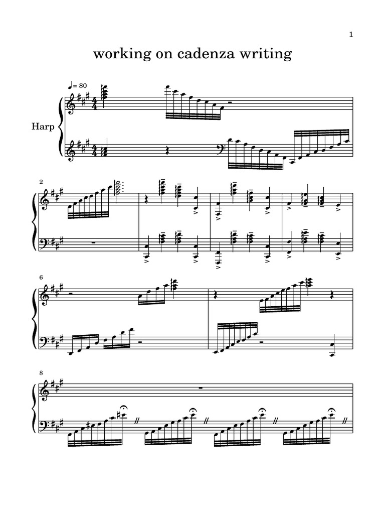 Working On Cadenza Writing | PDF