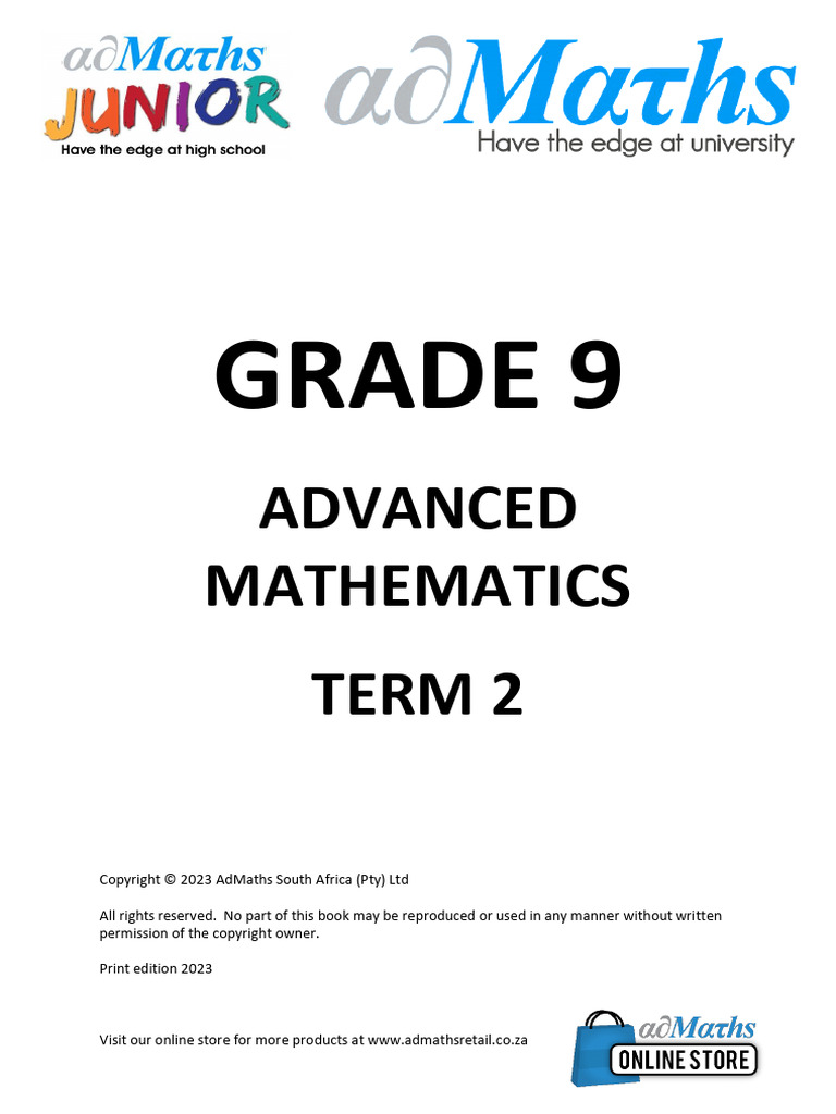 Grade 9 Advanced Math Term 2 Solutions | PDF | Rational Number ...