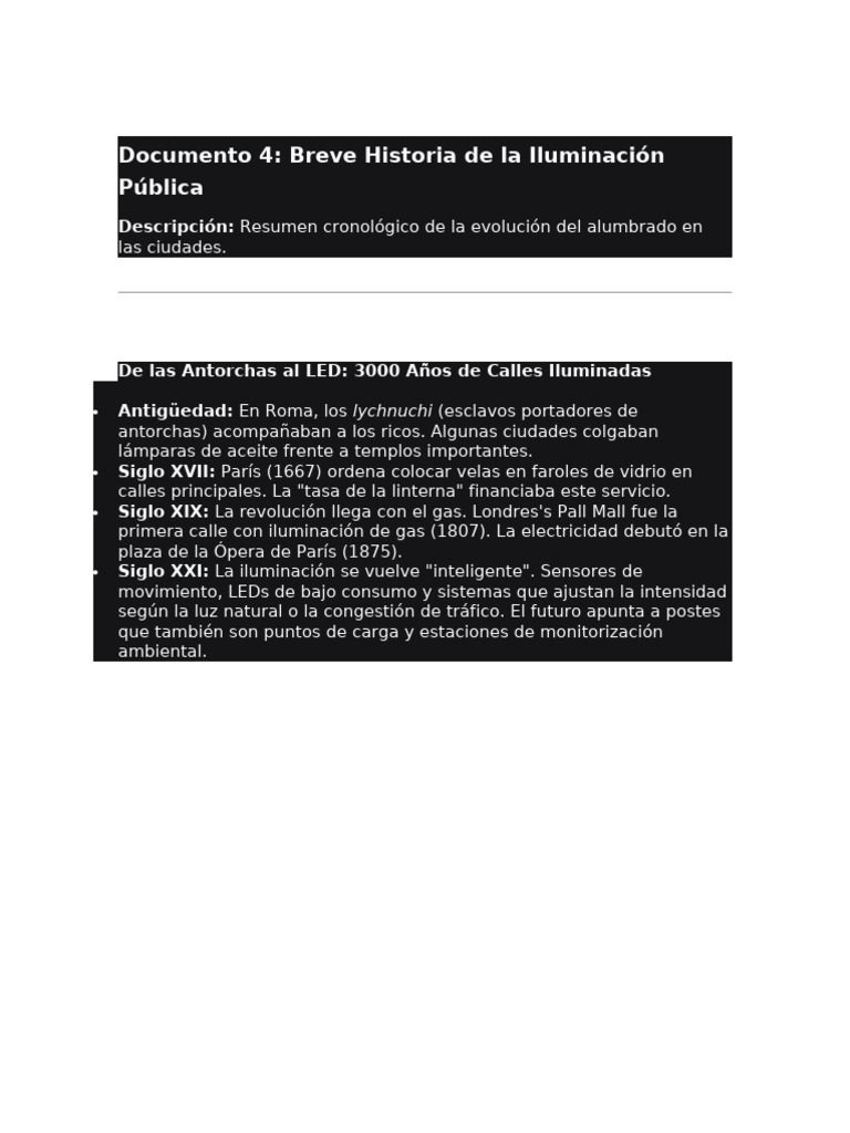 Evolución de la Iluminación Pública | PDF