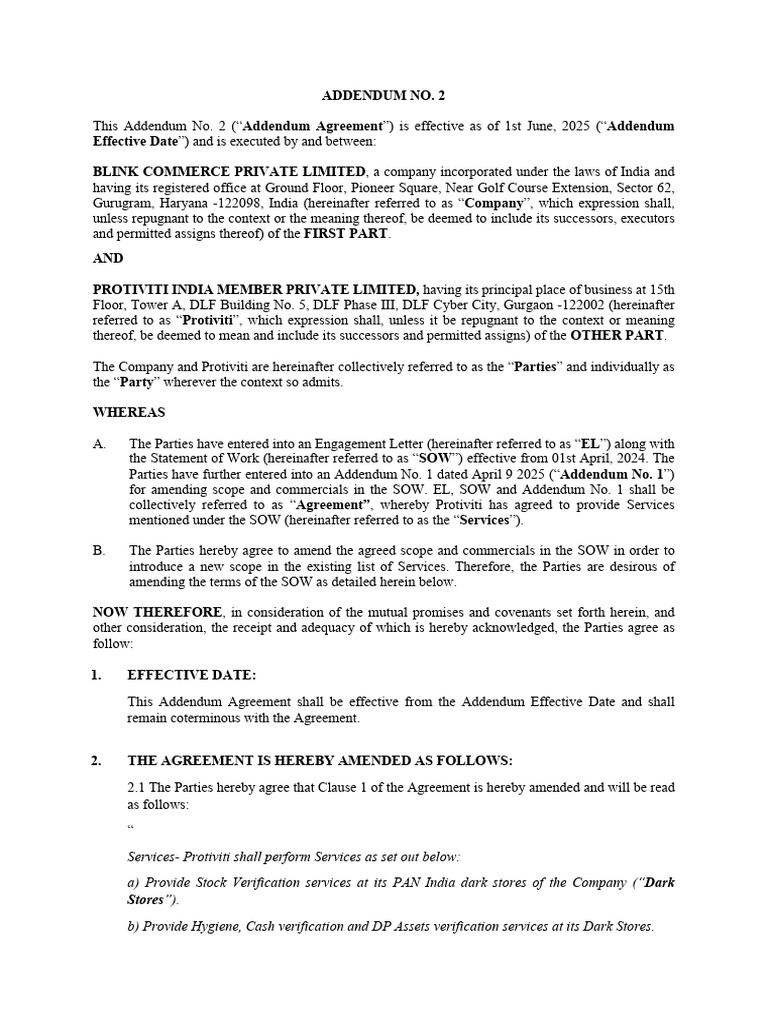 Addendum No. 2: Service Scope Update | PDF | Audit | Specification ...