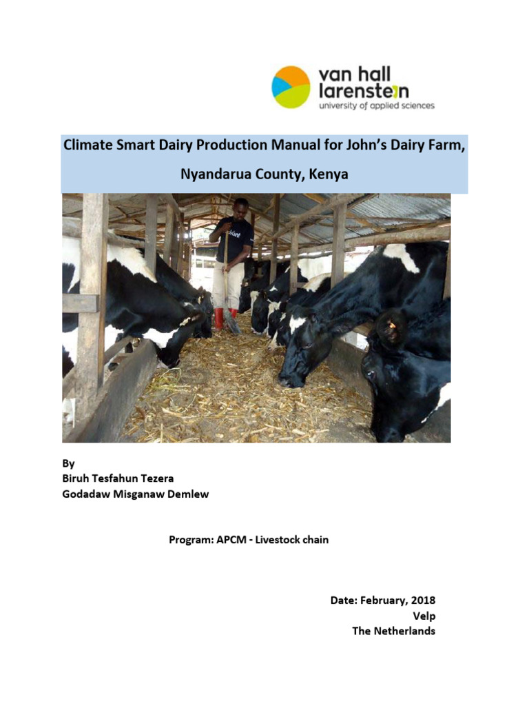 Diary Production Manual | PDF | Agriculture | Dairy Cattle