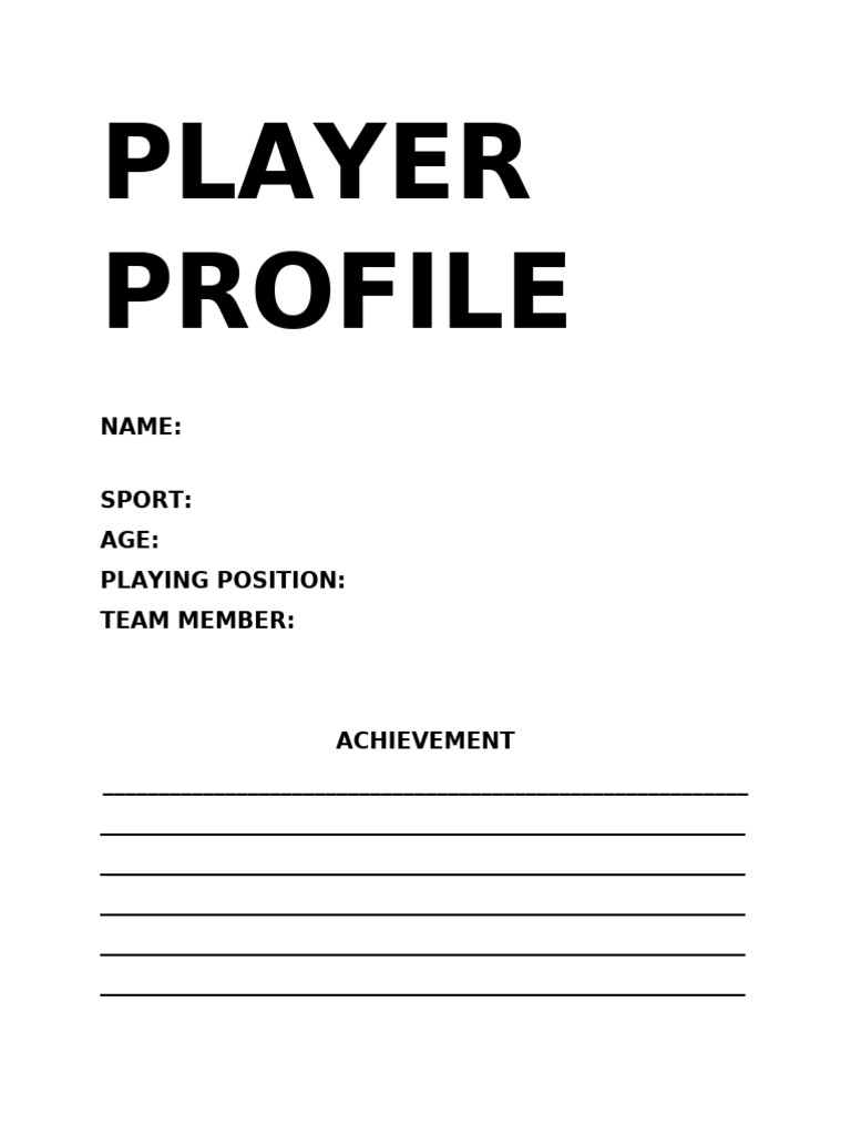 Player Profile | PDF