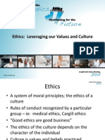 Ethics: Leveraging Our Values and Culture: Cargill Confidential