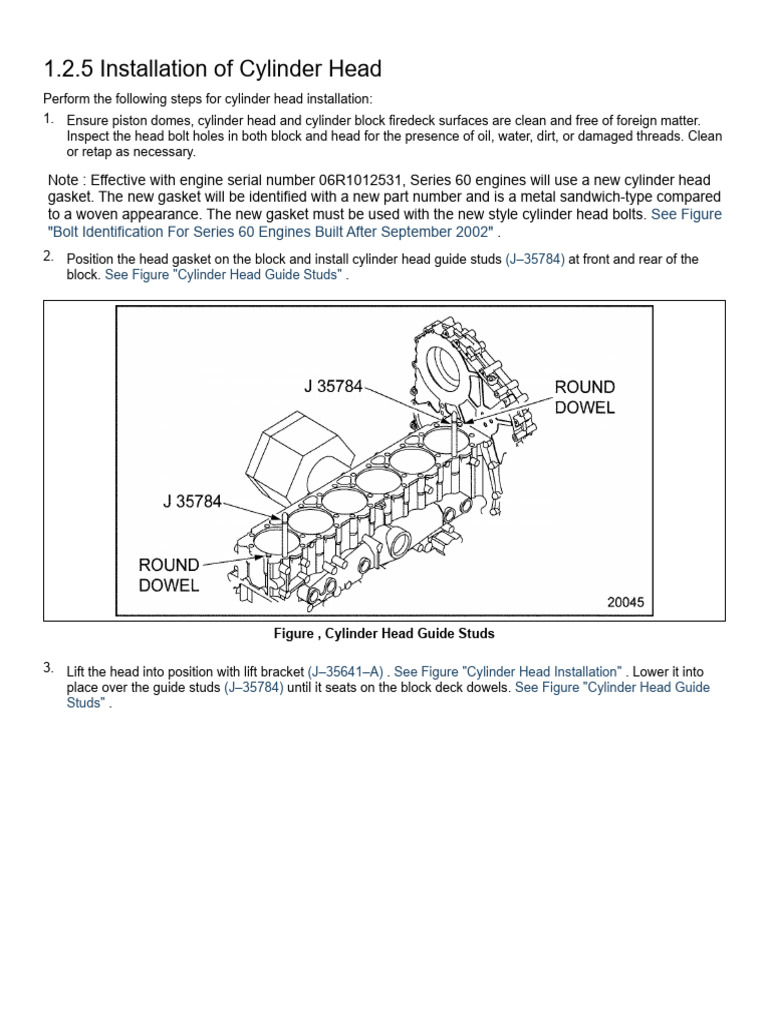 Cylinder Head Installation Guide | PDF | Engines | Washer (Hardware)