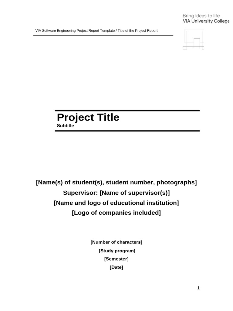 Software Engineering Project Report Template | PDF | Use Case | Systems ...