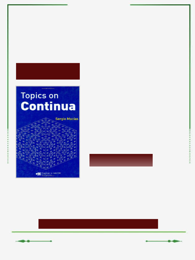 Topics on Continua Chapman Hall CRC Pure and Applied Mathematics 1st ...