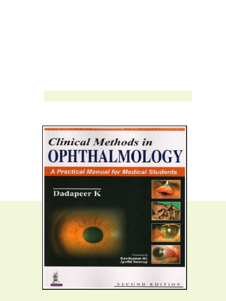 Clinical Methods In Ophthalmology A Practical Manual For Medical ...