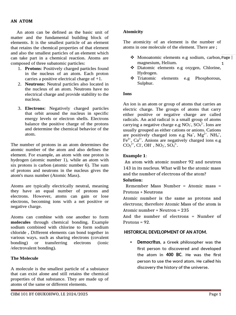 Understanding Atoms and Isotopes | PDF | Atomic Orbital | Ion