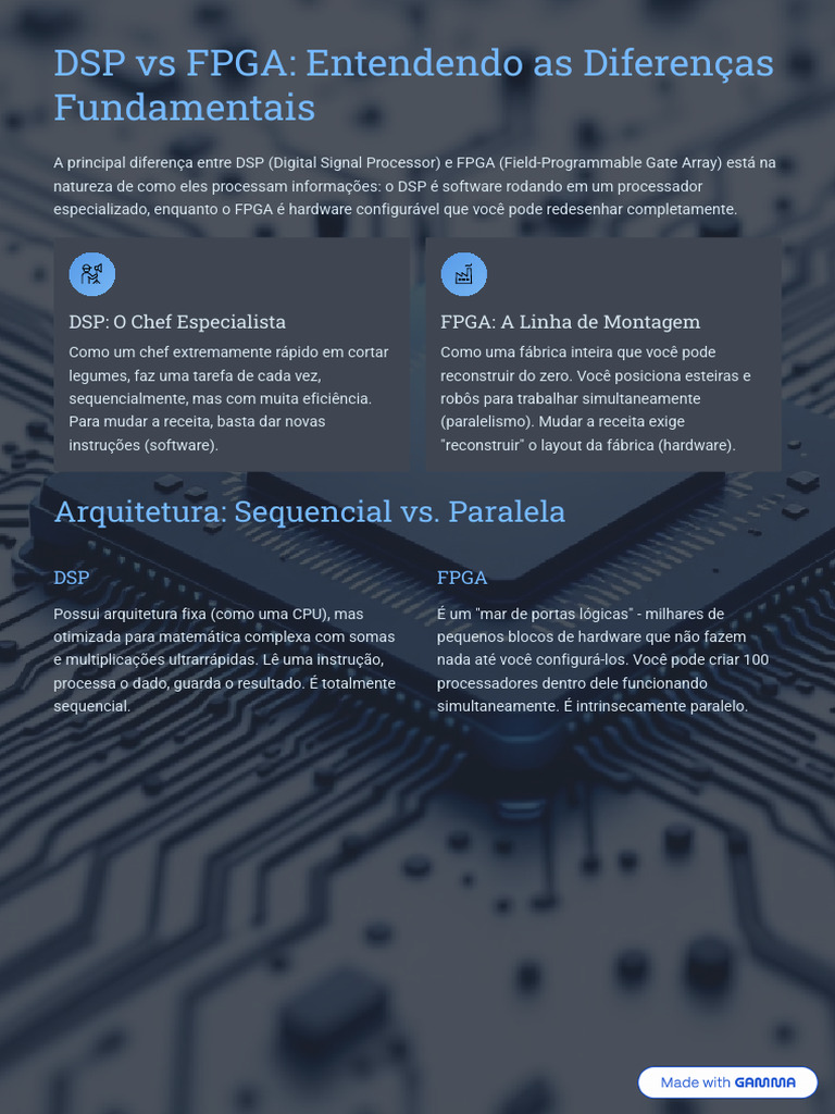 Diferenças entre DSP e FPGA Explicadas | PDF | Processador de sinal ...