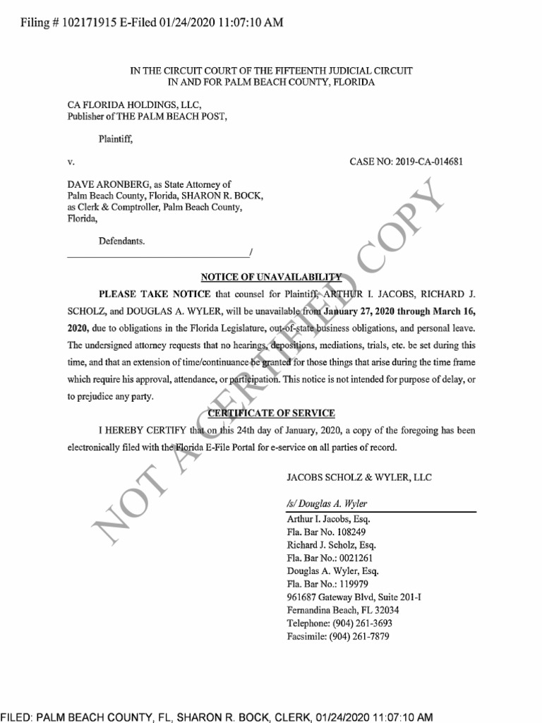 Notice of Unavailability for Counsel | PDF | Law Of The United States ...