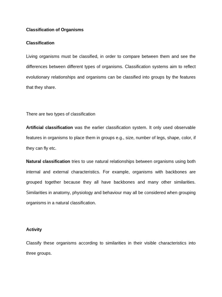Organism Classification Systems Explained | PDF | Panthera | Biological ...