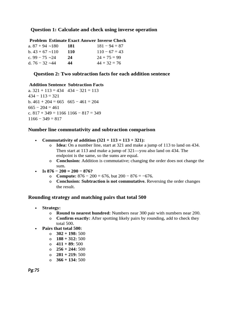 Math Operations: Addition & Subtraction Guide | PDF | Subtraction | Numbers
