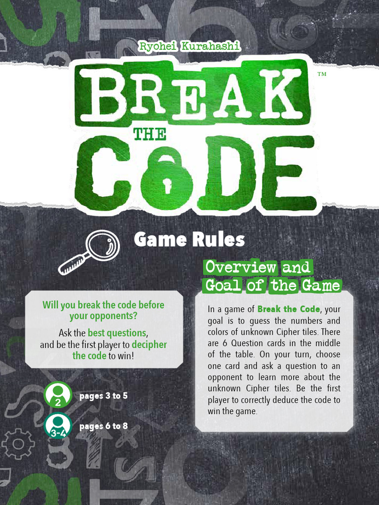 Break the Code Game Rules Guide | PDF