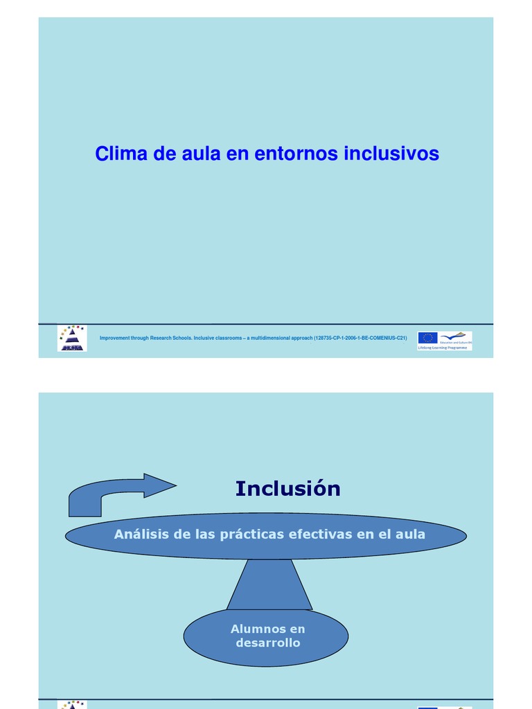 Clima Inclusivo en Aulas Efectivas | PDF | Desarrollo personal | Maestros