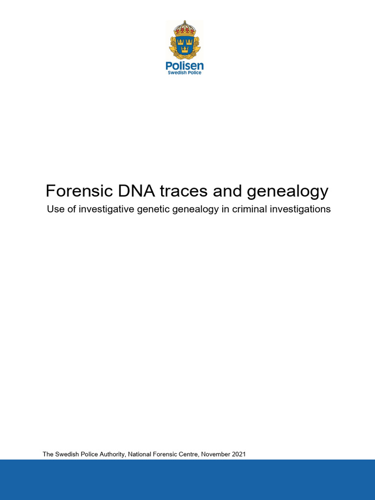 Forensic DNA Traces and Genealogy | PDF | Dna Profiling | Single ...