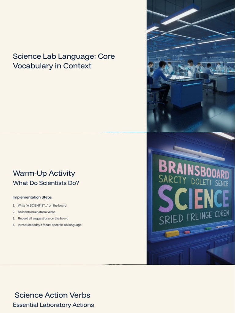 Essential Science Lab Vocabulary Guide | PDF | Thermometer | Laboratories