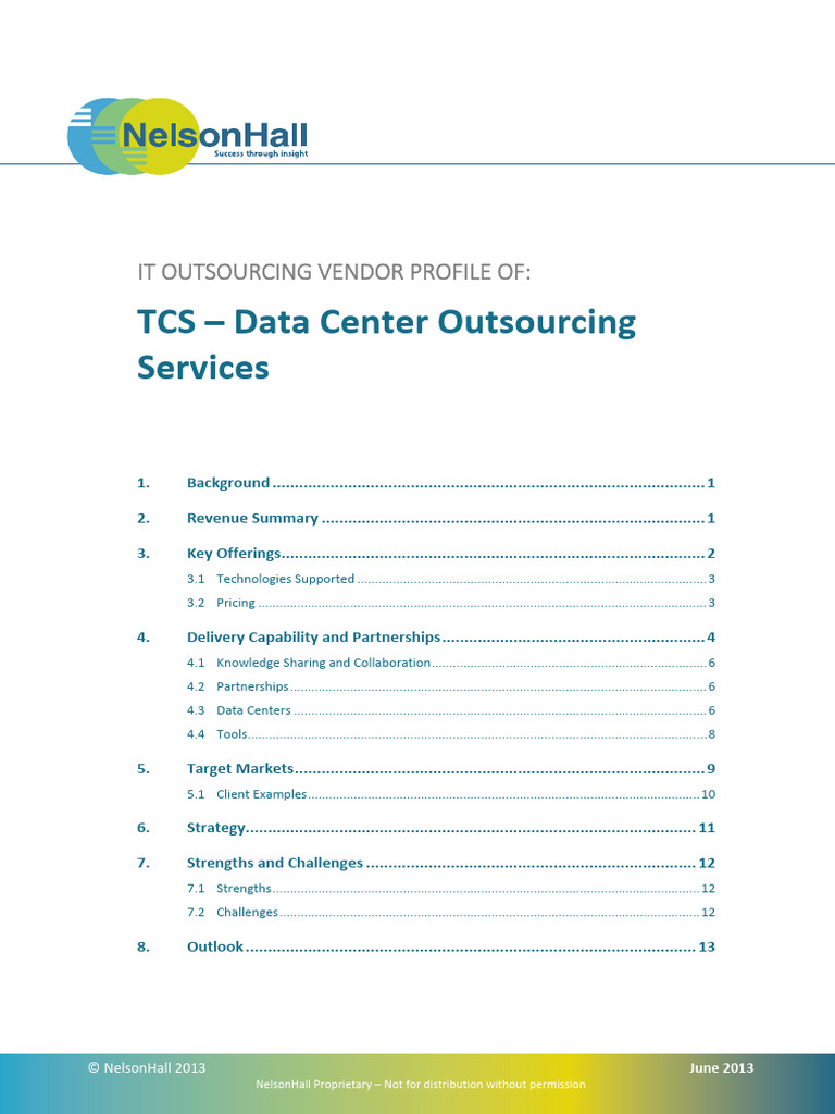 TCS Data Center Services VP 2013 06 25 | PDF | Cloud Computing | Data ...