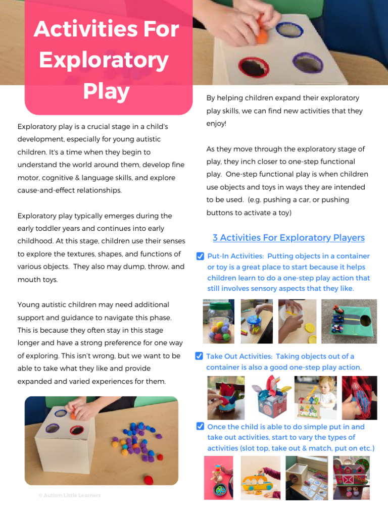 Activities to Enhance Exploratory Play | PDF