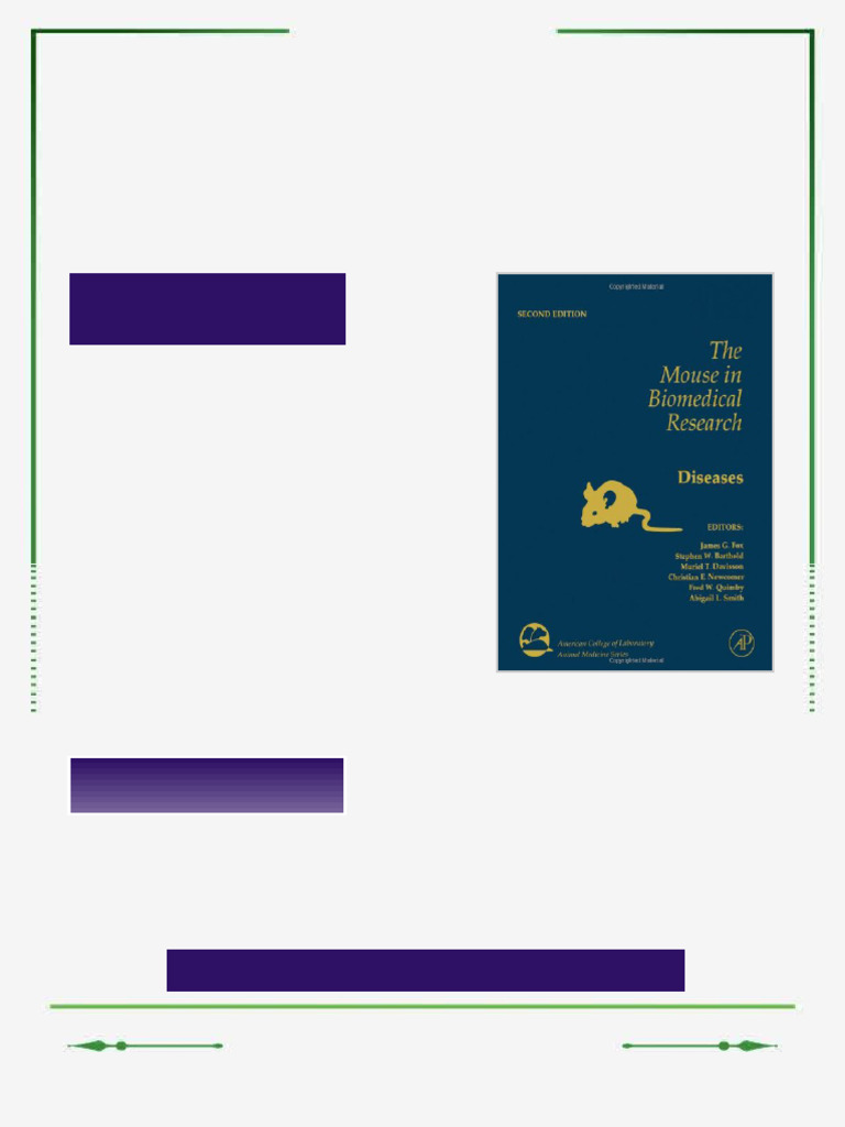 The Mouse in Biomedical Research Volume 3 Second Edition Normative