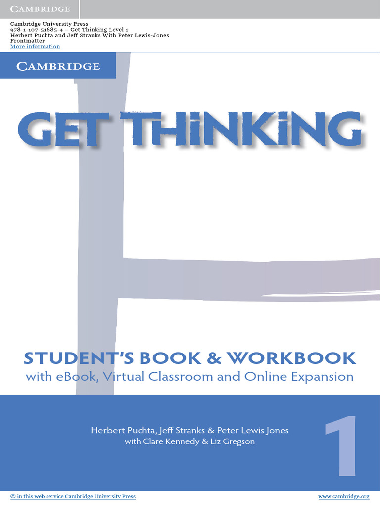Get Thinking Level 1: Student's Book | PDF | Adjective | Noun