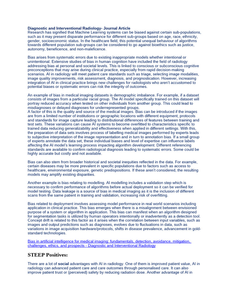 Future of Radiology | PDF | Radiology | Artificial Intelligence