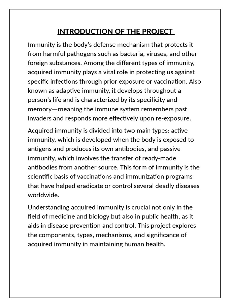 Understanding Acquired Immunity Types | PDF | Immune System | Adaptive ...