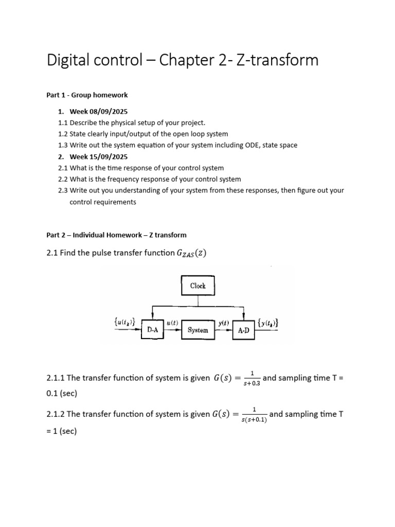 ControlTheory2 Chap2 Z Transform 2025Fall (1) | PDF
