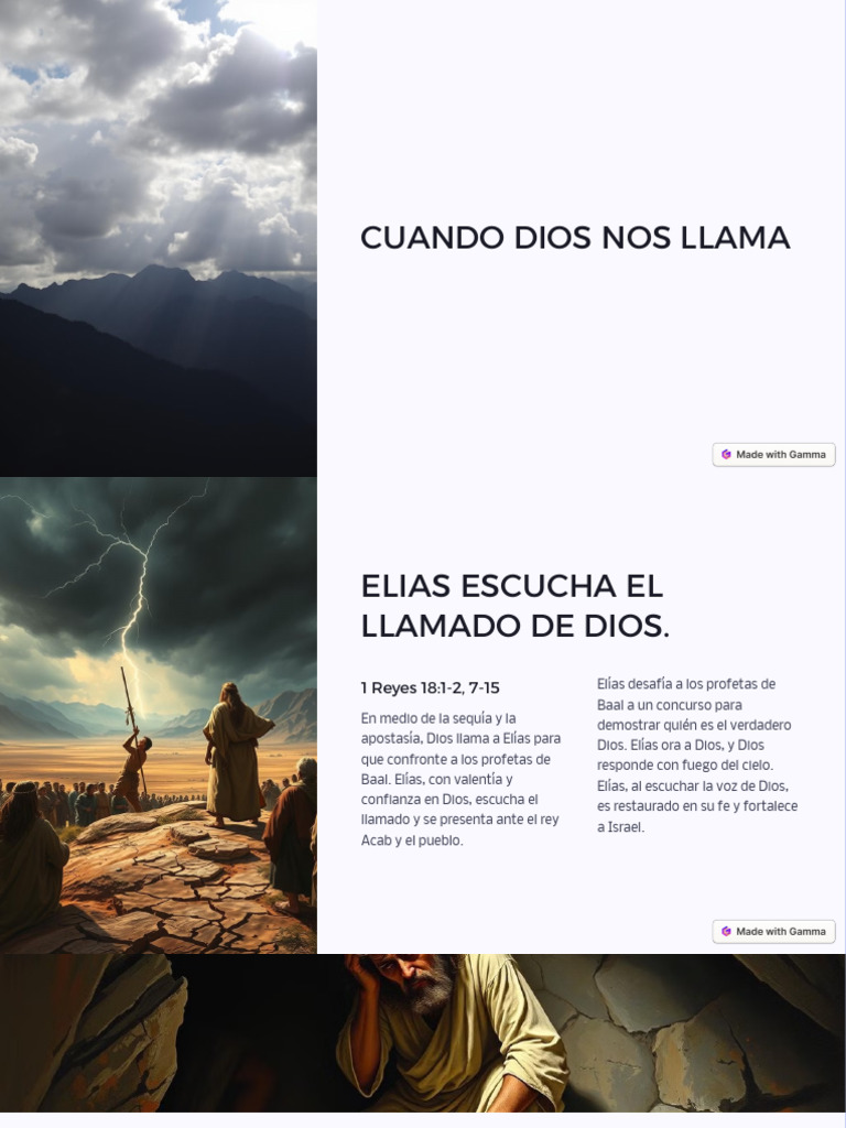 El Llamado de Dios a Elías: Fe y Restauración | PDF