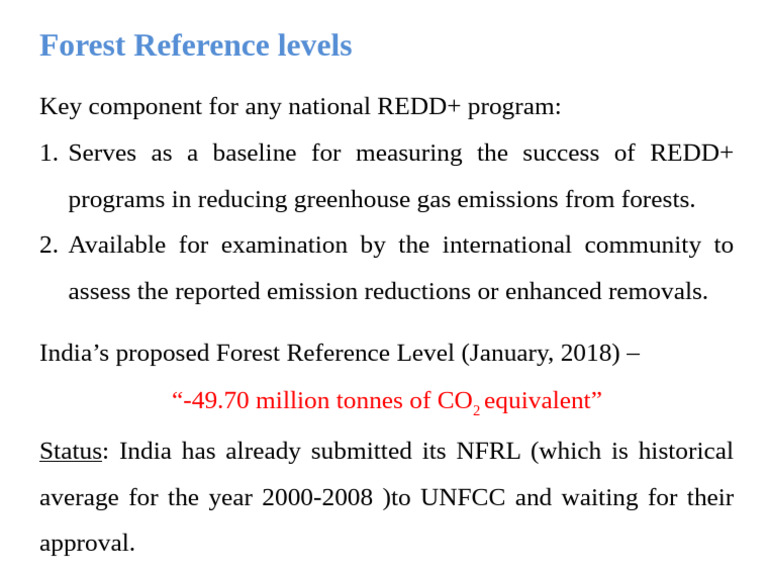India's Forest Reference Level for REDD+ | PDF