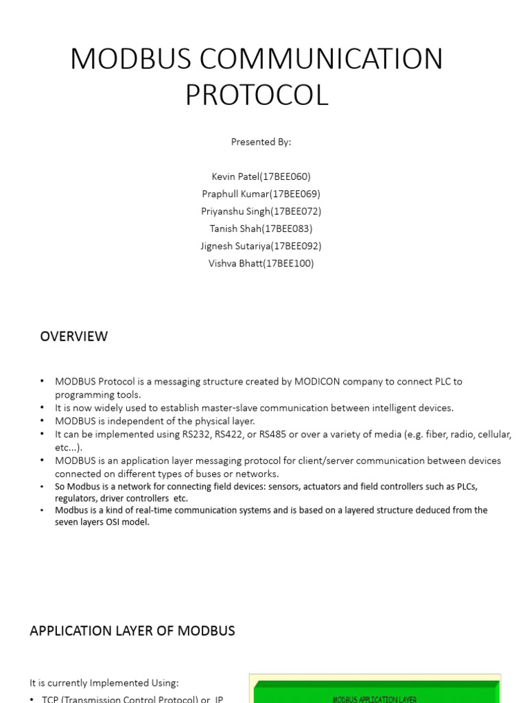 Understanding MODBUS Communication Protocol | PDF | Computer ...