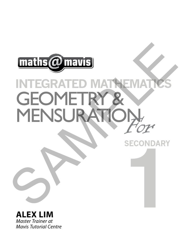 Secondary 1 Geometry & Mensuration Guide | PDF | Euclidean Geometry ...